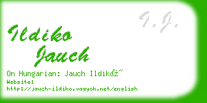 ildiko jauch business card